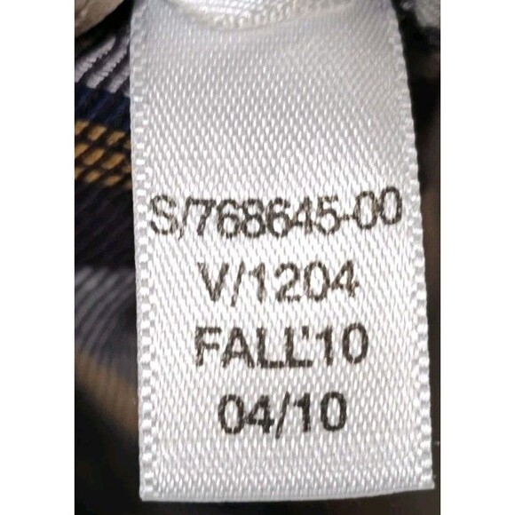 GAP XL Flannel Shirt Plaid Classic Fit Navy Yellow White 99/1 Cotton Unisex - Picture 10 of 12